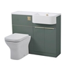 Tavistock Match 1000 Right Hand Vanity Unit - Viridian Green