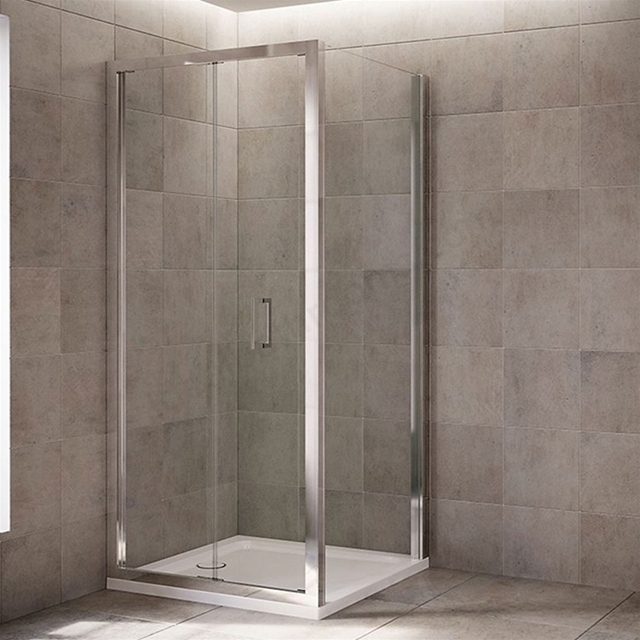 Mira LEAP Bifold  Shower Door; 6MM Glass; 1000mm Wide; Chrome