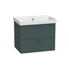 Tavistock Cadence Fluted 600 Wall Mounted Vanity Unit - Viridian Green