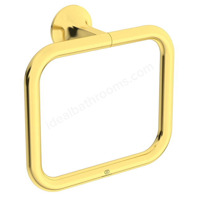 Atelier La Dolce Vita Towel Ring Square - Brushed Gold