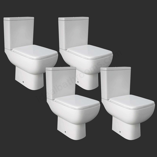 RAK Series 600 full access WC pack with sandwich soft-close seat x4