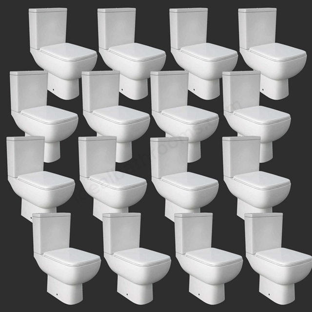 RAK Series 600 full access WC pack with sandwich soft-close seat x16
