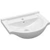 Essential Eta 450mm 1 Tap Hole Ceramic Washbasin - White