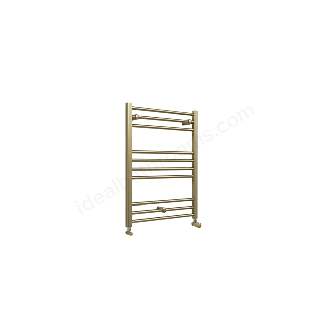 Swan Campbell Straight 800 x 600mm Towel Warmer - Brass