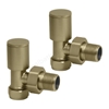 Swan Non-Thermostatic Angled Valve - Brushed Brass