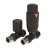 Swan Thermostatic Straight Valve - Black