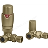 Swan Thermostatic Corner Valve - Brushed Brass