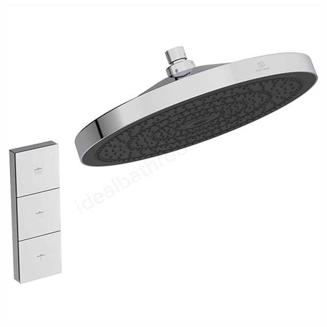 Atelier Idealrain Solos 3 Function 300mm Round Shower Head w/ Remote Control - Chrome