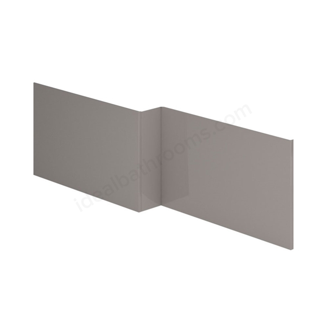 Essential Nevada MDF 1700mm L Shape Showerbath Front Bath Panel - Cashmere