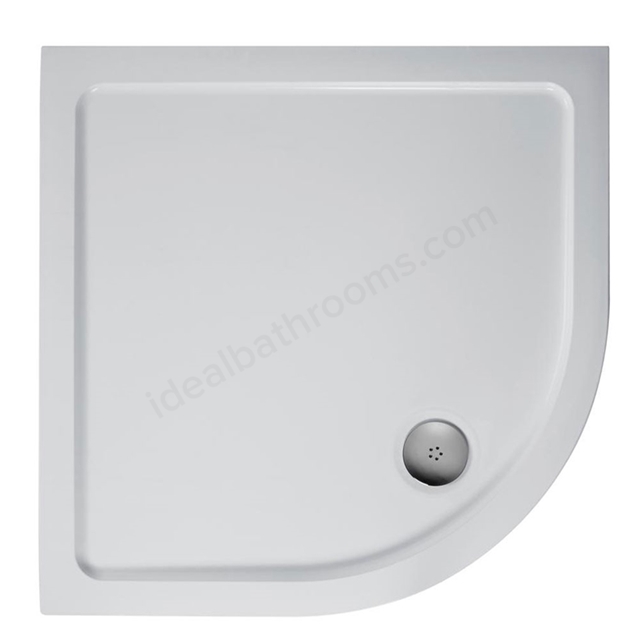 Ideal Standard SIMPLICITY Quadrant Low Profile Shower Tray + Waste; Flat Top; 800x800mm; White