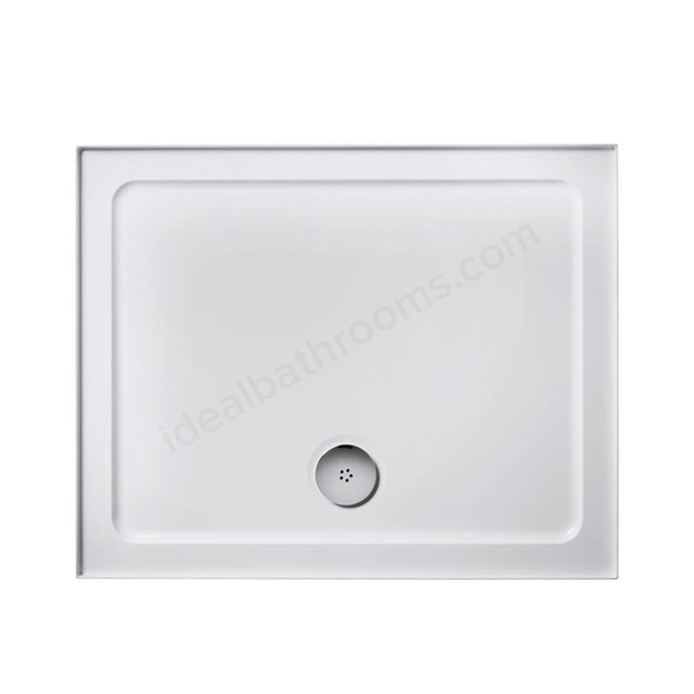 Ideal Standard SIMPLICITY Rectangular Low Profile Shower Tray + Waste; Upstand; 900x760mm; White