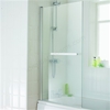 Essential Eclipse 800x1400mm Square Bath Screen; 6mm Glass