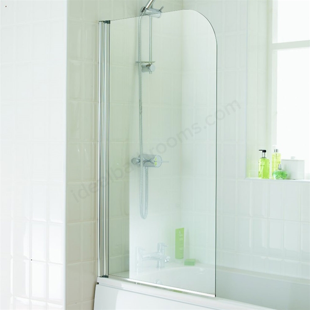 Essential ELEMENT Curved Bath Screen; 750mm Wide x 1300mm High; 5mm Glass