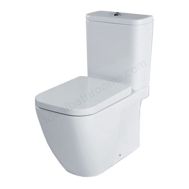 Essential FUCHSIA Close Coupled Pan + Cistern + Seat Pack; Soft Close Seat; White