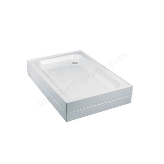 Just Trays ULTRACAST Rectangular Shower Tray; 1200x900mm; 4 Upstands; White