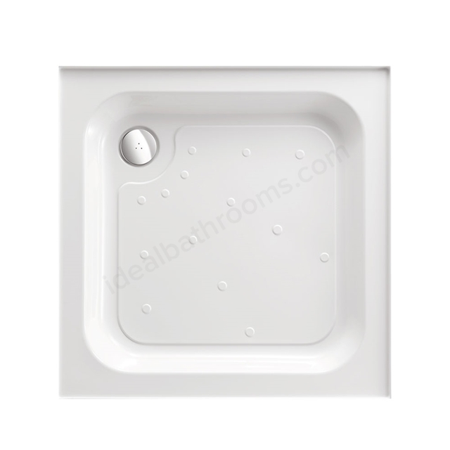 Just Trays ULTRACAST Square Shower Tray; 700x700mm; Anti-Slip; 4 Upstands; White