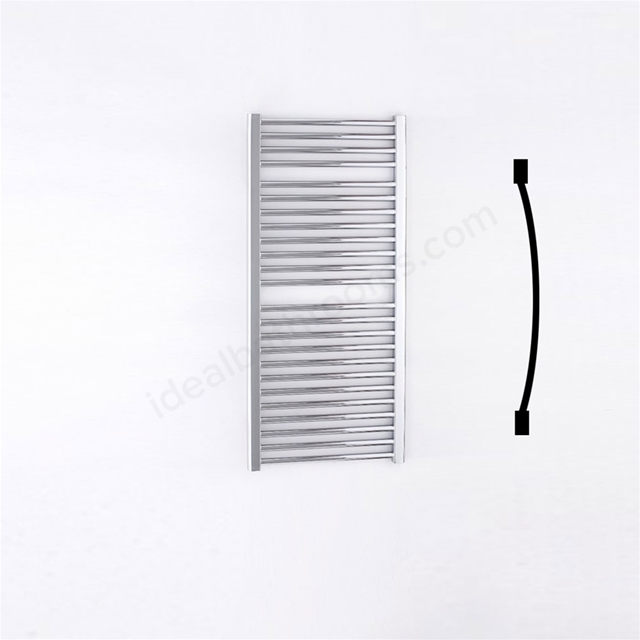 Essential STANDARD Towel Warmer; Curved Tubes; 1110mm High x 500mm Wide; Chrome
