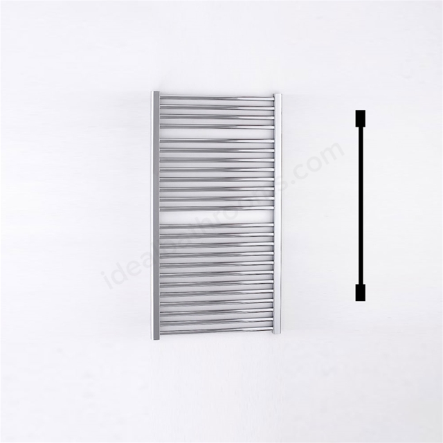 Essential STANDARD Towel Warmer; Straight Tubes; 1110mm High x 600mm Wide; Chrome