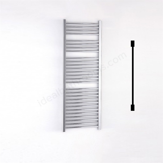 Essential STANDARD Towel Warmer; Straight Tubes; 1420mm High x 500mm Wide; Chrome