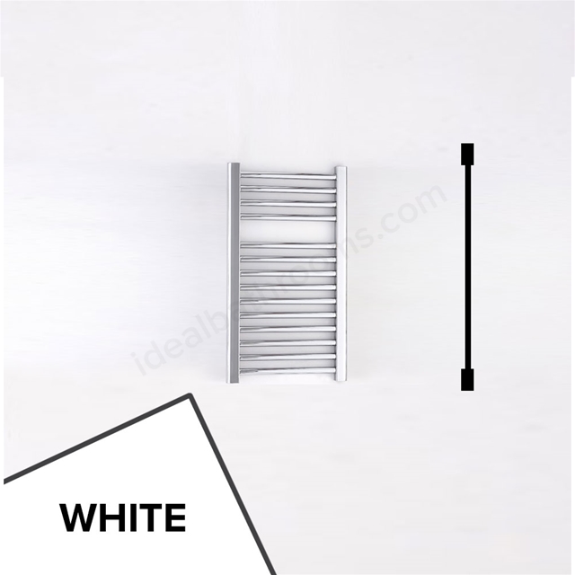 Essential 690 x 450 Straight White Towel Warmer