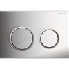 Geberit OMEGA20 Dual Flush Plate for 120mm Omega Cistern; Gloss/Matt Chrome