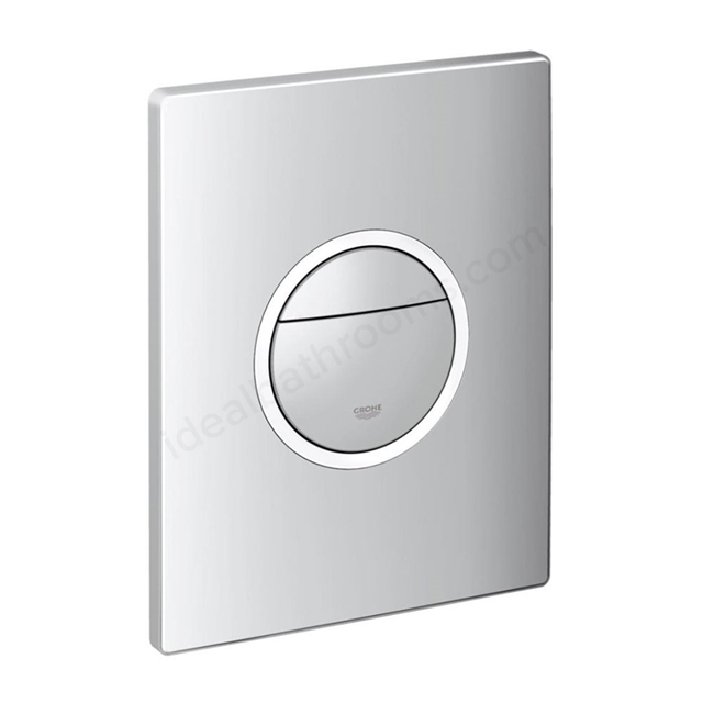 Grohe NOVA COSMOPOLITAN Pneumatic WC Wall Plate with Light; Dual Flush; Chrome