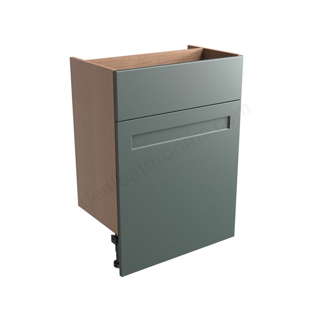 Tavistock Legacy std 600 Back to Wall Unit & Fascia - Viridian Green
