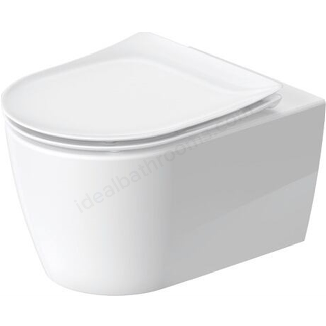 Duravit DuraPoint 540mm x 370mm Wall Mounted Rimless Toilet - White