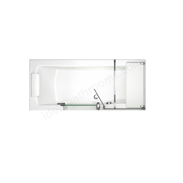 Bathe Easy by Trojan Style 1700mm x 750mm Easy Access Right Hand Entry Bath w/ Bath Screen; Panels; Seat & Waste - White