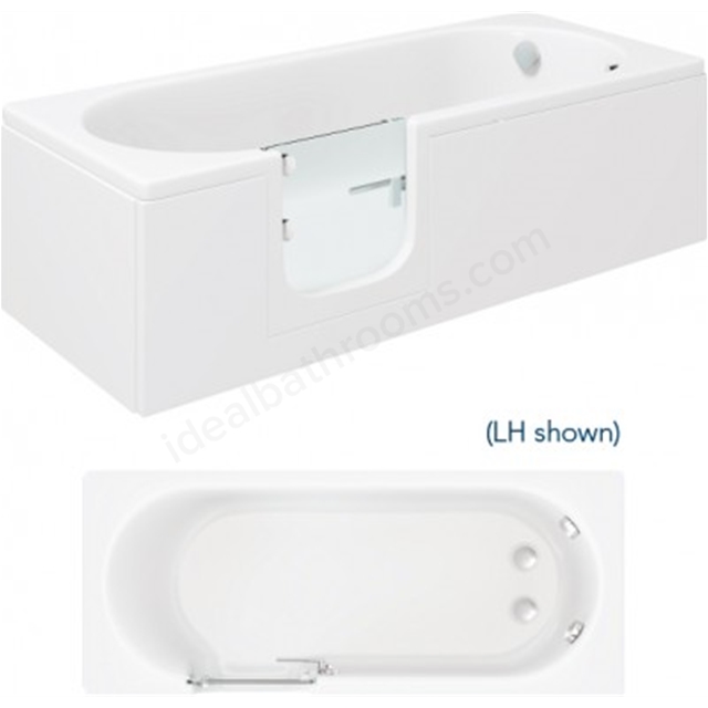 Bathe Easy by Trojan Cascade 1700mm x 700mm Easy Access Left Hand Entry Bath w/ Bath Panels & Waste
