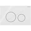 Geberit Sigma 40 Actuator Plate  Dual Flush, Round, Glass White