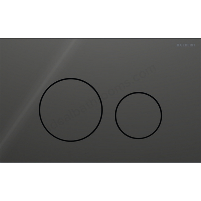 Geberit Sigma 40 Actuator Plate  Dual Flush, Round, Glass Lava Finish