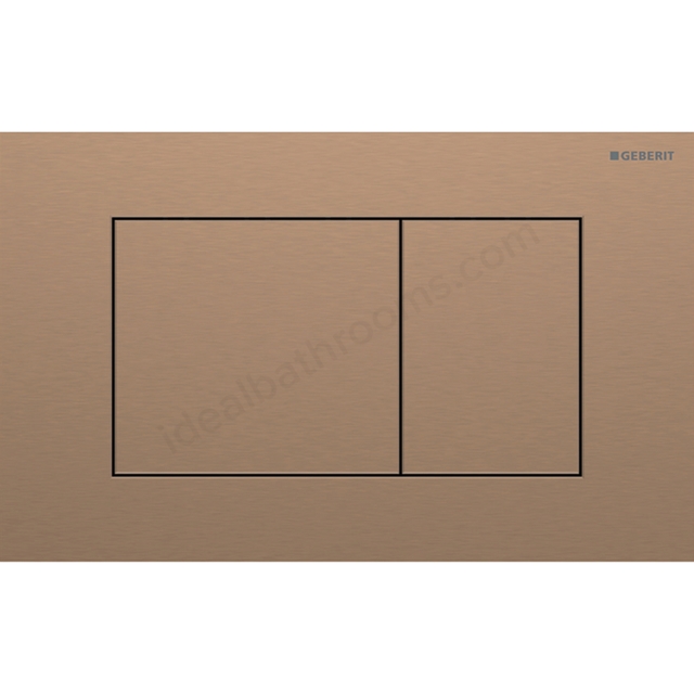 Geberit Sigma 40 Actuator Plate  Dual Flush, Square, Red Gold Steel