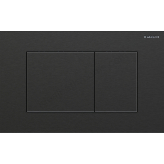 Geberit Sigma 40 Actuator Plate Dual Flush, Square, Black Chrome Steel