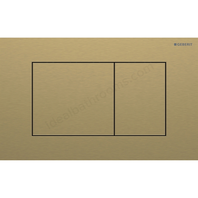 Geberit Sigma 40 Actuator Plate Dual Flush, Square, Brass Finish