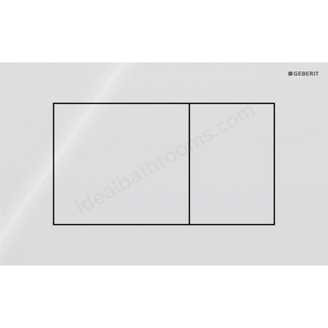 Geberit Sigma 40 Actuator Plate Dual Flush, Square, Glass White