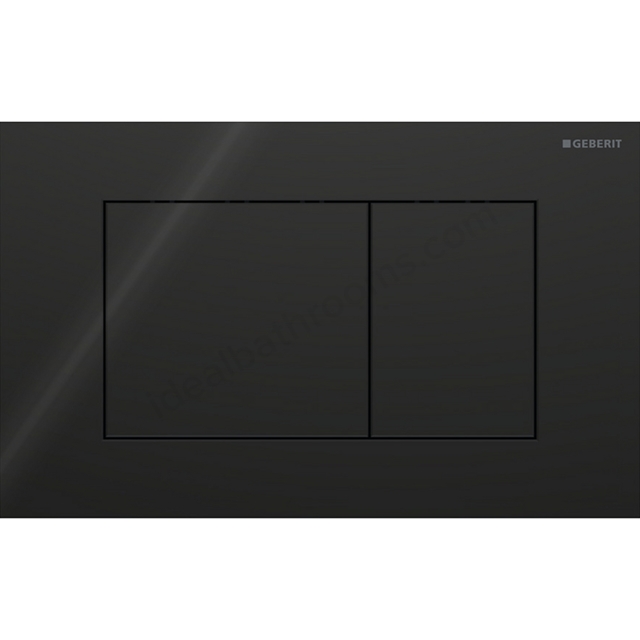 Geberit Sigma 40 Actuator Plate Dual Flush, Square, Glass Black