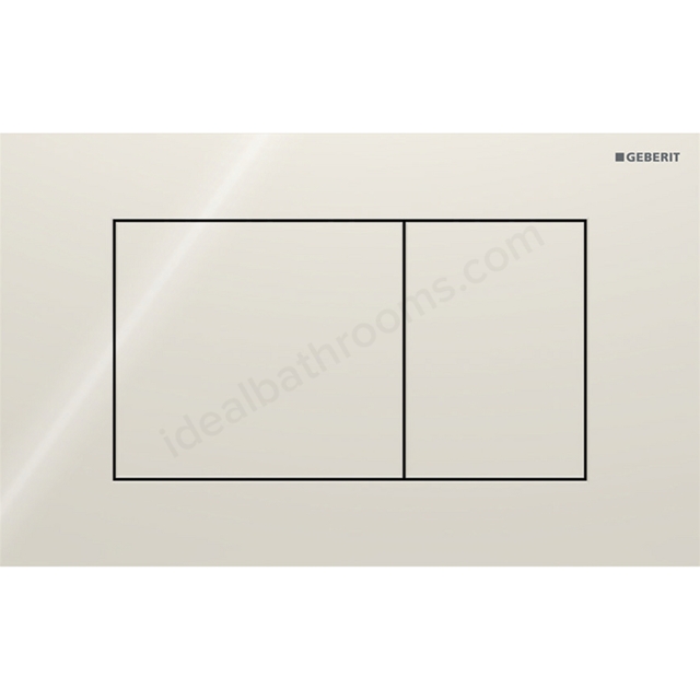Geberit Sigma 40 Actuator Plate  Dual Flush, Square, Sand Grey Glass