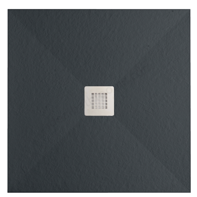 Just Trays Naturals 900mm x 900mm Stone Shower Tray - Graphite Grey