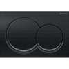 Geberit Alpha01 Round Dual Flush Plate - Black Chrome