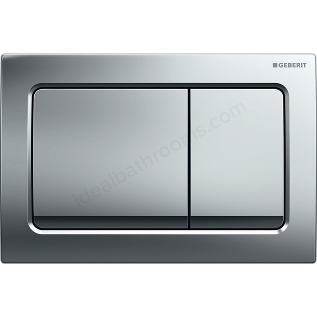 Geberit Alpha01 Square Dual Flush Plate - Chrome