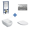 Geberit Wall-Hung 4-in-1 Frame, Flush Plate, Selnova Rimless Pan & Soft Close Seat Pack
