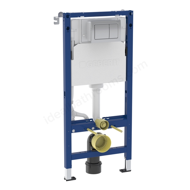 Geberit Alpha 112cmH Frame & Cistern, plus Alpha01 Square Flush Plate 