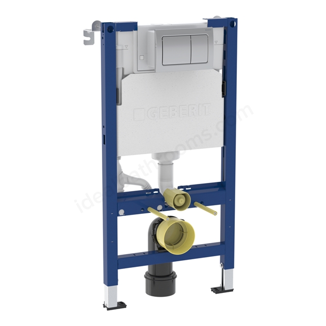 Geberit Alpha 98cmH Frame & Cistern, plus Alpha01 Square Flush Plate 