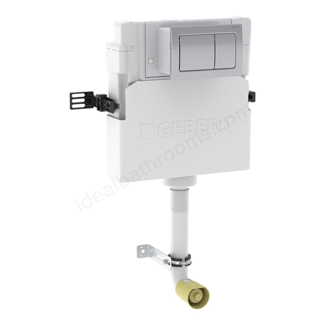 Geberit Alpha Concealed Cistern 12cmD, plus Alpha01 Square Flush Plate