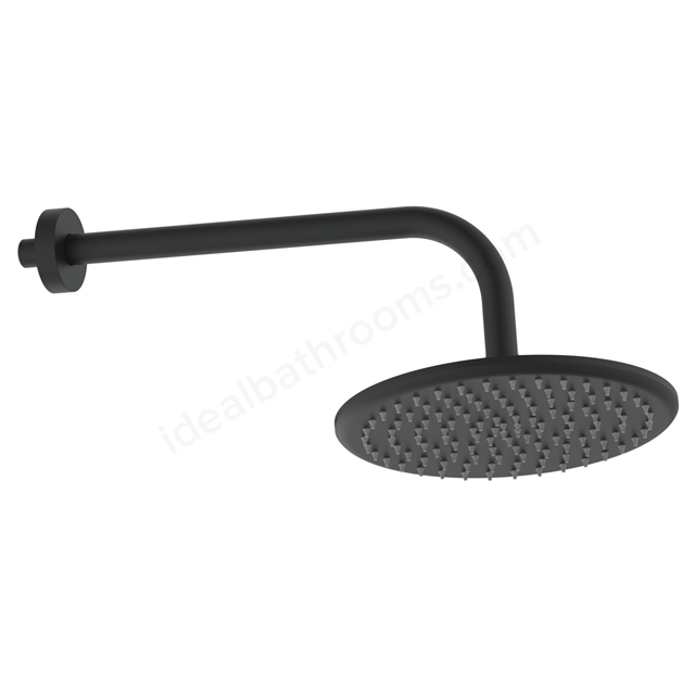 Scudo Shower Arm & Head Round  - Matt Black