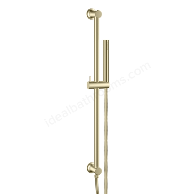 Scudo Riser Rail & Handset Including Hoses - Brushed Brass