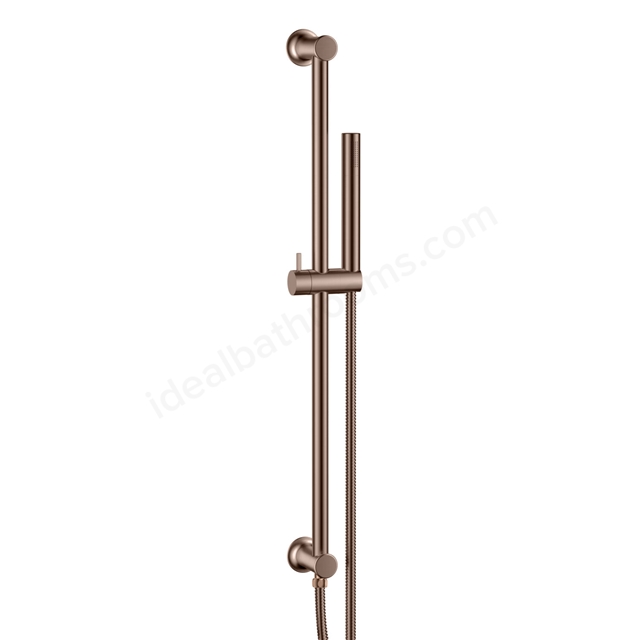 Scudo Riser Rail & Handset Including Hoses - Brushed Bronze