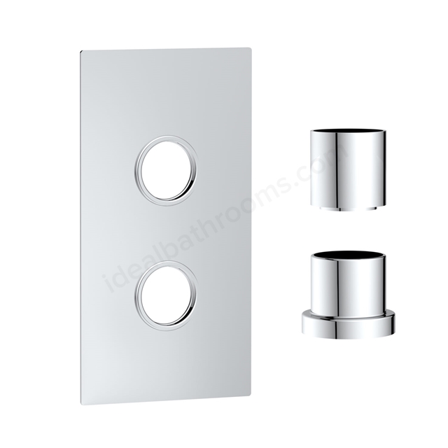 Scudo Concealed Plate (1 Outlet) - Chrome