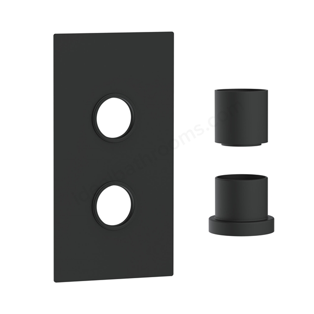Scudo Concealed Plate (1 Outlet) - Matt Black